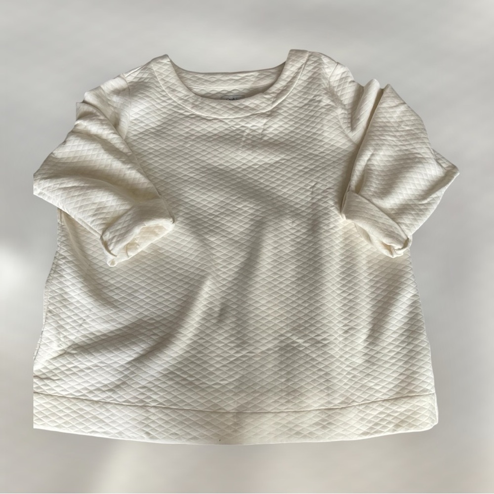Croft Barrow Quilted Sweatshirt